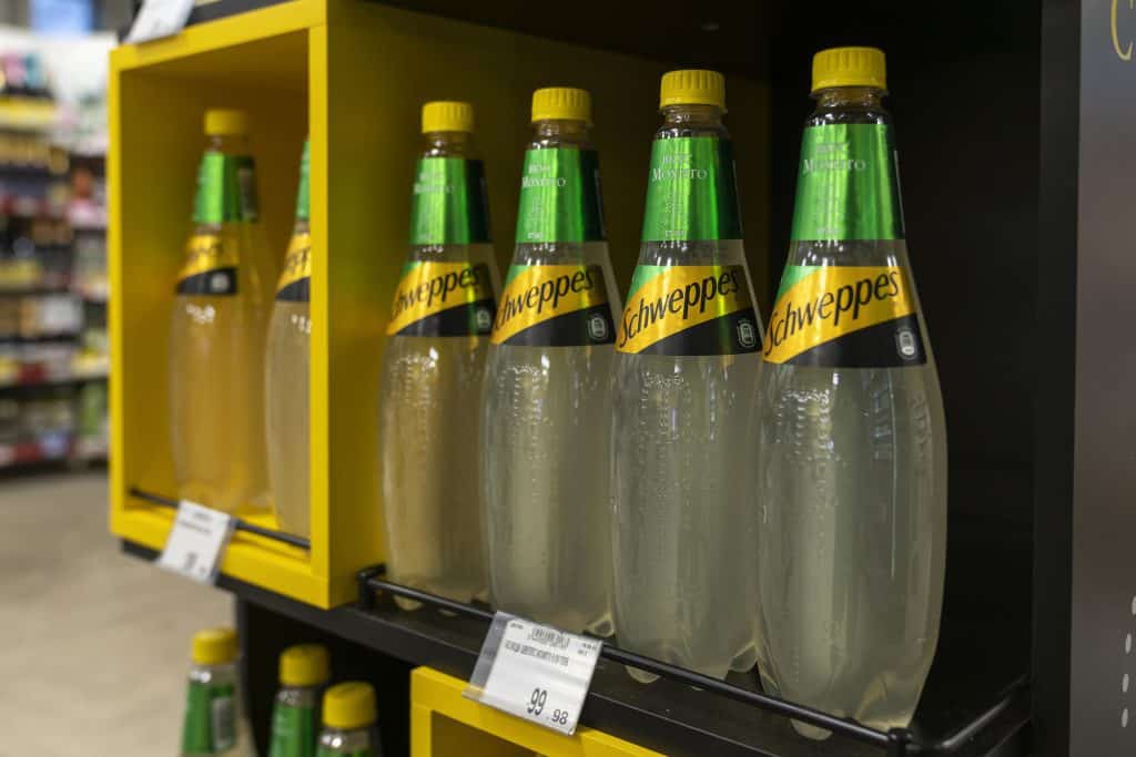 Tonic water in a supermarket