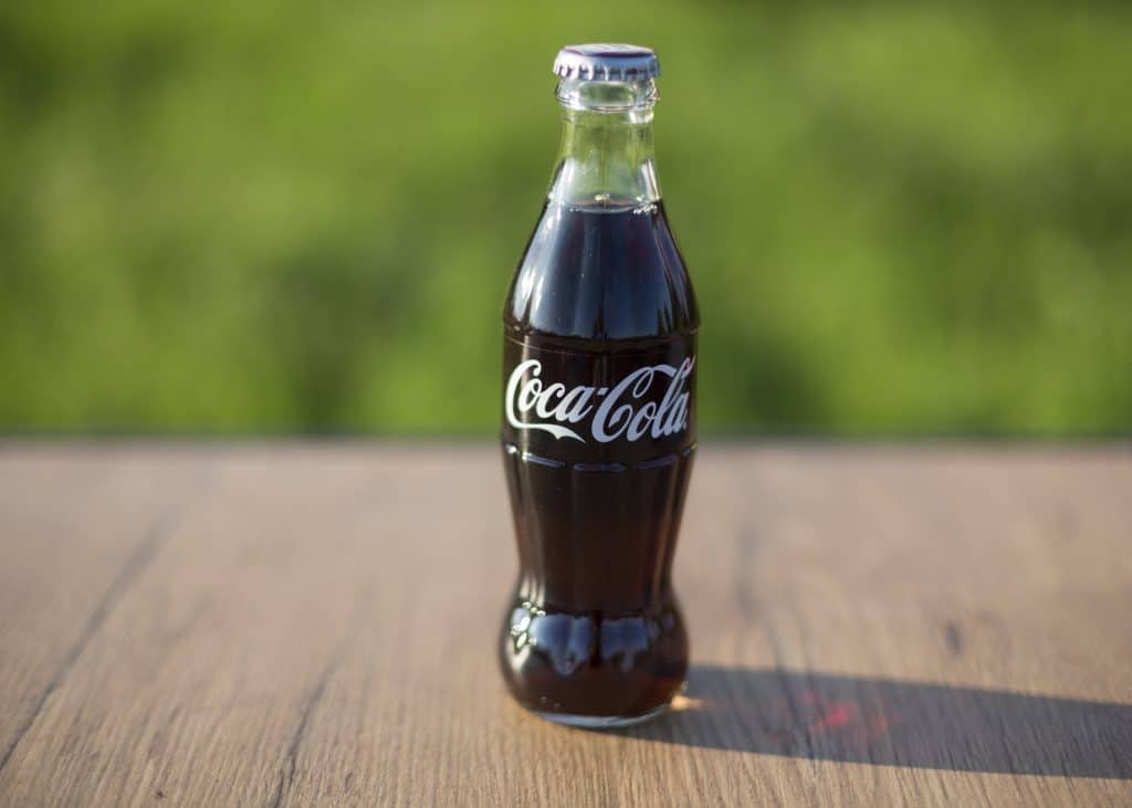 a bottle of coke zero on a table