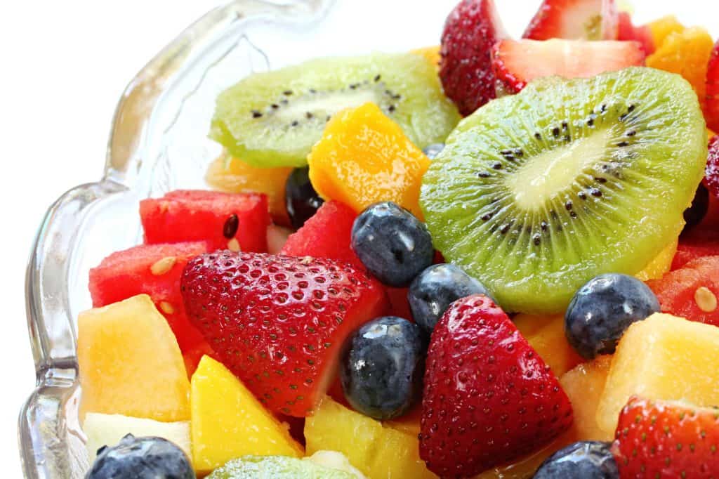 fresh fruits in a bowl